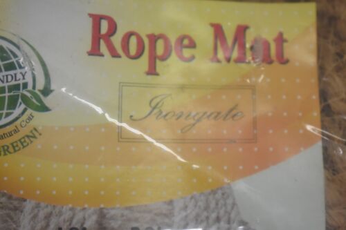 Iron Gate Natural Jute Rope Woven Doormat 18"x 30" All Natural Fiber Rope Design - Picture 3 of 9