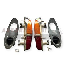 COPPIA FANALI POSTERIORI FIAT 1100 103 H D 600 T 850 FAMILIARE CON GUARNIZIONI