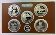 2018 S Clad Proof America The Beautiful Quarter 5 Coin Only No Case Box or COA