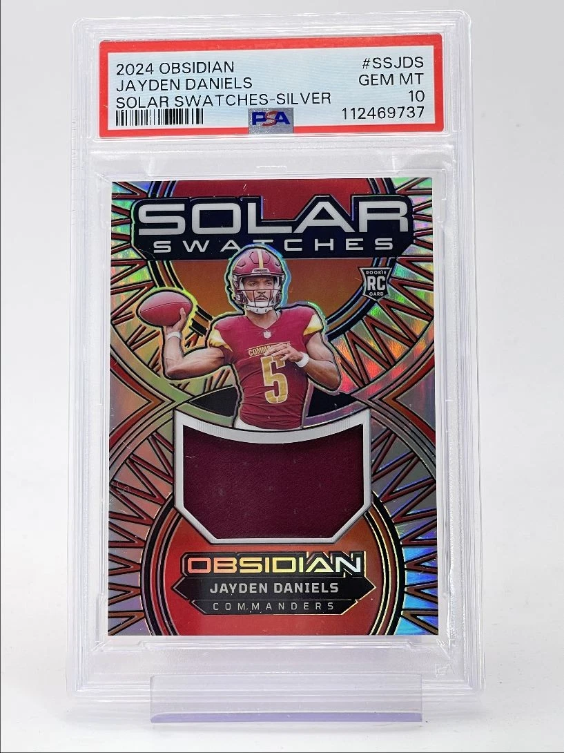Jayden Daniels Panini Obsidian Solar Swatches #SSJDS Silver