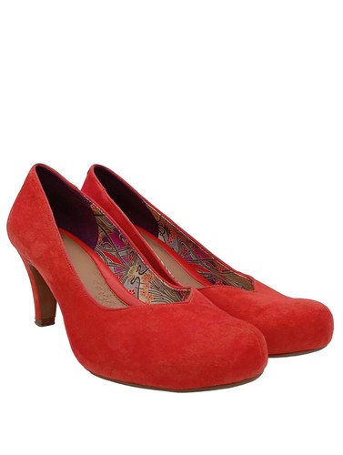 CLARKS Décolleté accollato Donna Décolleté Taglia IT 41 rosso stile casual