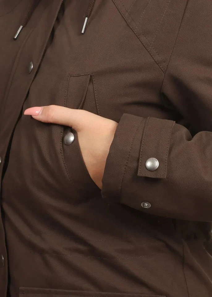 Volcom Walk On By Parka Jacket women (Dark Brown) REF B39B4 - Image 4 of 4