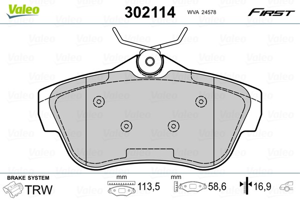 Fits VALEO 302114 HAM PADS. FIRST   ⭐UK Stock⭐