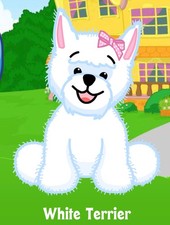 Webkinz Classic White Terrier - hm106 - Virtual Adoption Code Only