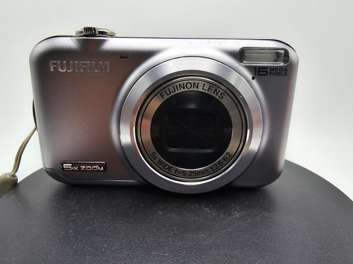 FUJIFILM FinePix JX400 Digital Camera Silver Point &Shoot Cracked