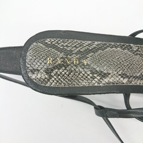 Randa Square Toe Python Pattern Strap Simple Sand… - image 8