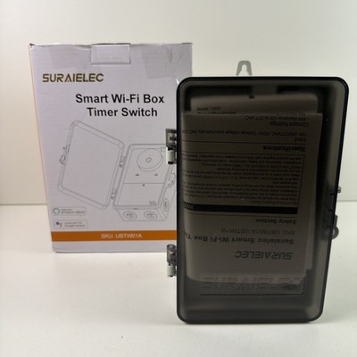 Suraielec WiFi Pool Timer Smart Switch 40 AMP 2HP 120 240 277 VAC Heavy Duty