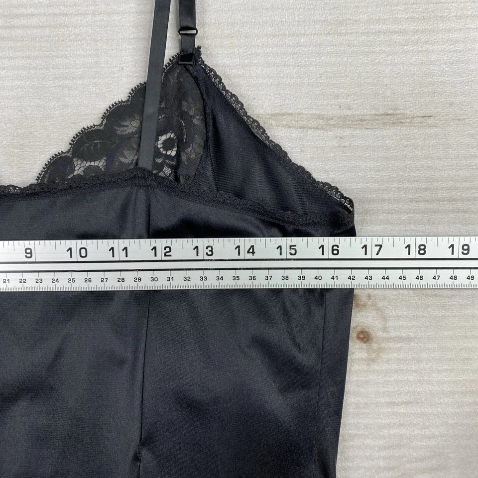 Винтажное женское белье Vanity Fair черное нейлоновое камзол кружевная отделка размер 36 складок - Изображение 4 из 4