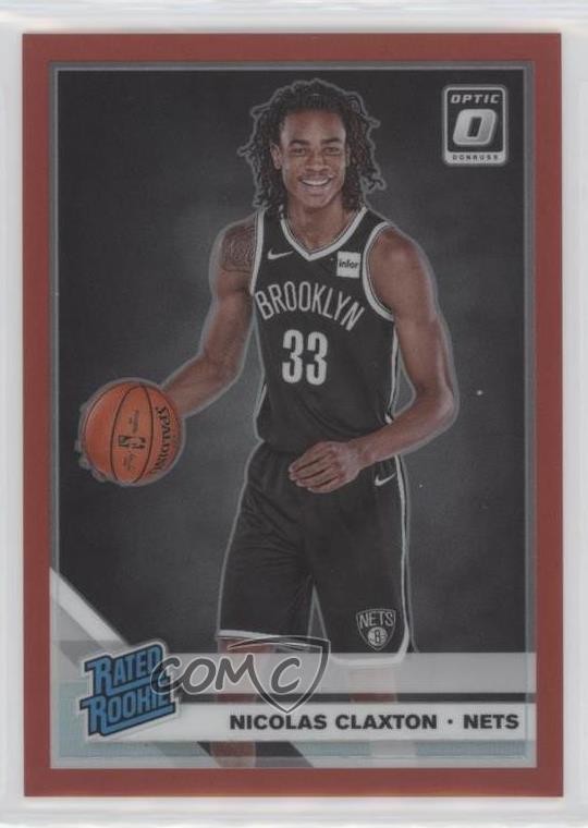 2019 Panini Donruss Optic Rated Red Prizm /99 Nic Claxton Nicolas #171 Rookie RC