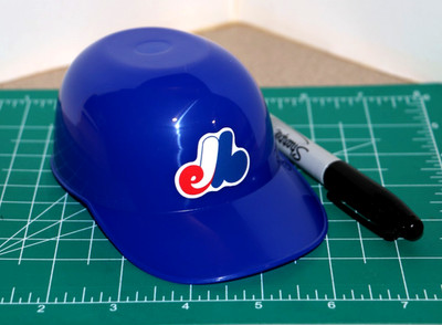 Montreal Expos *DIECUT DECALS* Baseball Ice Cream Helmet Sundae Cap Stadium BLUE