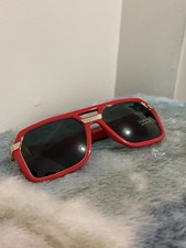 Versace Square Red Plastic Full Rim Sunglasse...