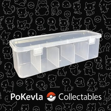 Trading Card Storage Box | Plastic Card Case | 1000 Card Capacity | 4 Dividers