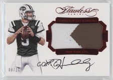2016 Panini Flawless Rookie Ruby 3/10 Christian Hackenberg #RCCH Patch Auto 1e5