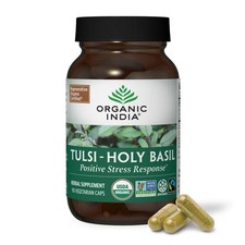 ORGANIC INDIA Tulsi Capsules Holy Basil Stress Support 90 Count