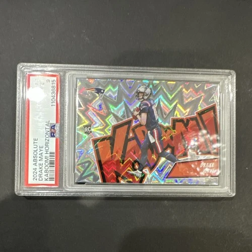Drake Maye 2024 Panini Absolute Kaboom! Horizontal Rookie #8 PSA 9 Patriots