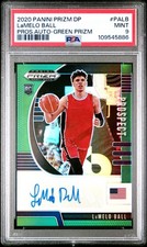 LaMelo Ball 2020 Panini Prizm Draft Picks Pros Auto Green Rookie Card PSA 9