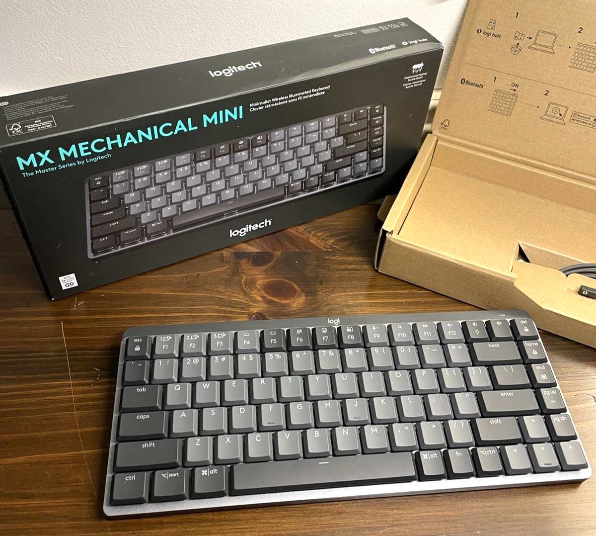 Logitech MX Mechanical Mini Clicky Wireless Keyboard New Backlit