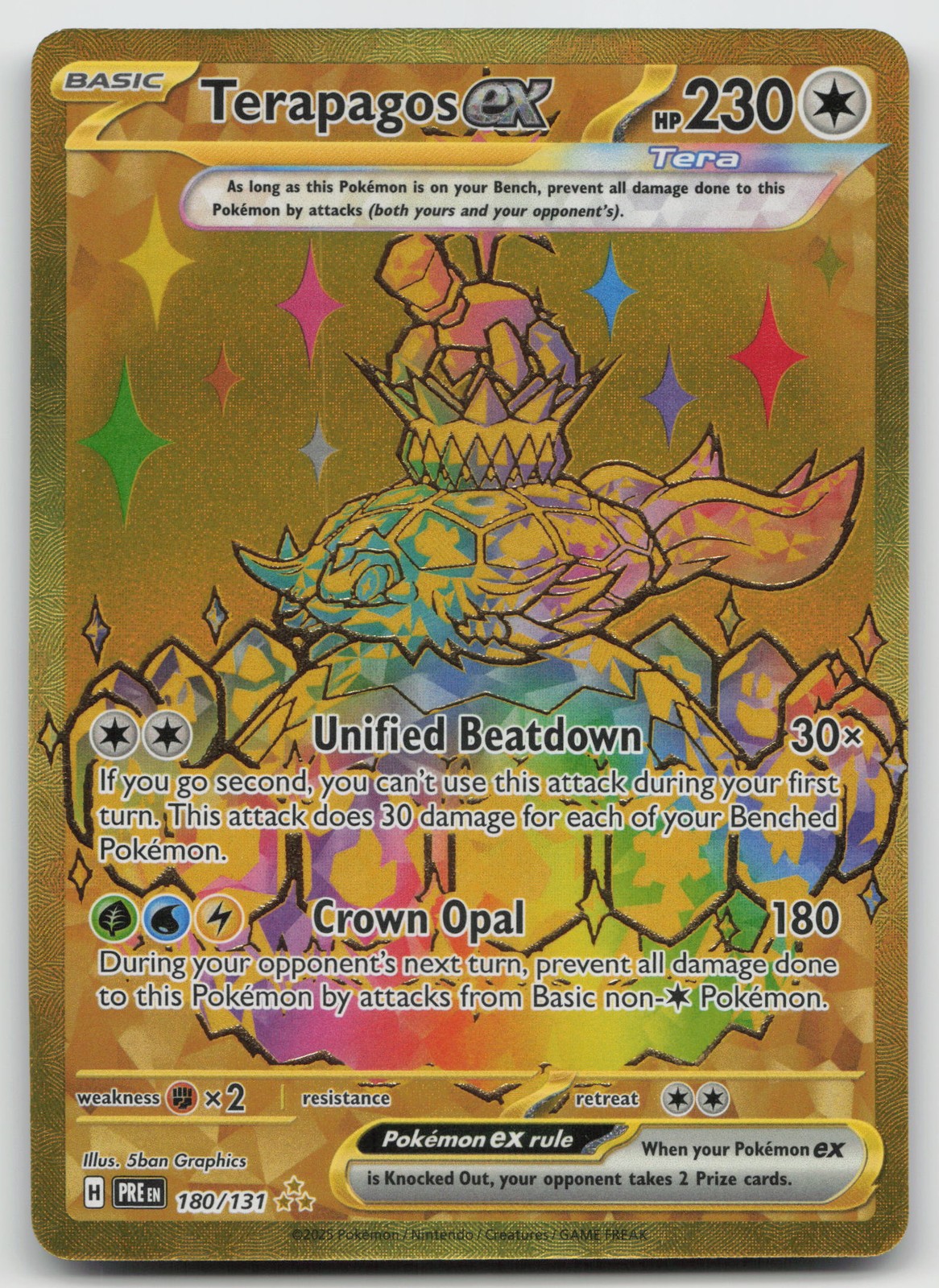 Terapagos ex - Hyper Rare SV: Prismatic Evolutions 180/131 NM