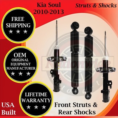 Monroe OEM Front Struts & Rear Shocks For 2010-2013 Kia Soul Lifetime Warranty