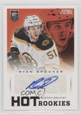 2013-14 Score Hot Rookies Signatures Ryan Spooner #607 Auto 1q2