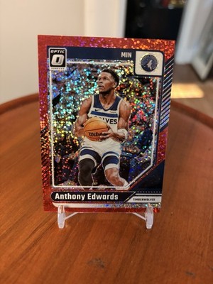 2024-25 Donruss Optic Basketball Anthony Edwards White Sparkle Pack SSP #31