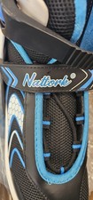 New Nattork Adjustable Ice Skates Black/Blue Youth Large 5y-8y