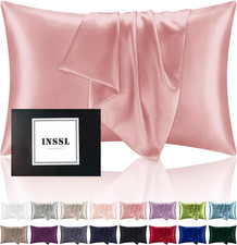 Silk Pillowcase for Women, Mulberry Silk Pillowcase for Hair and Skin and Stay C