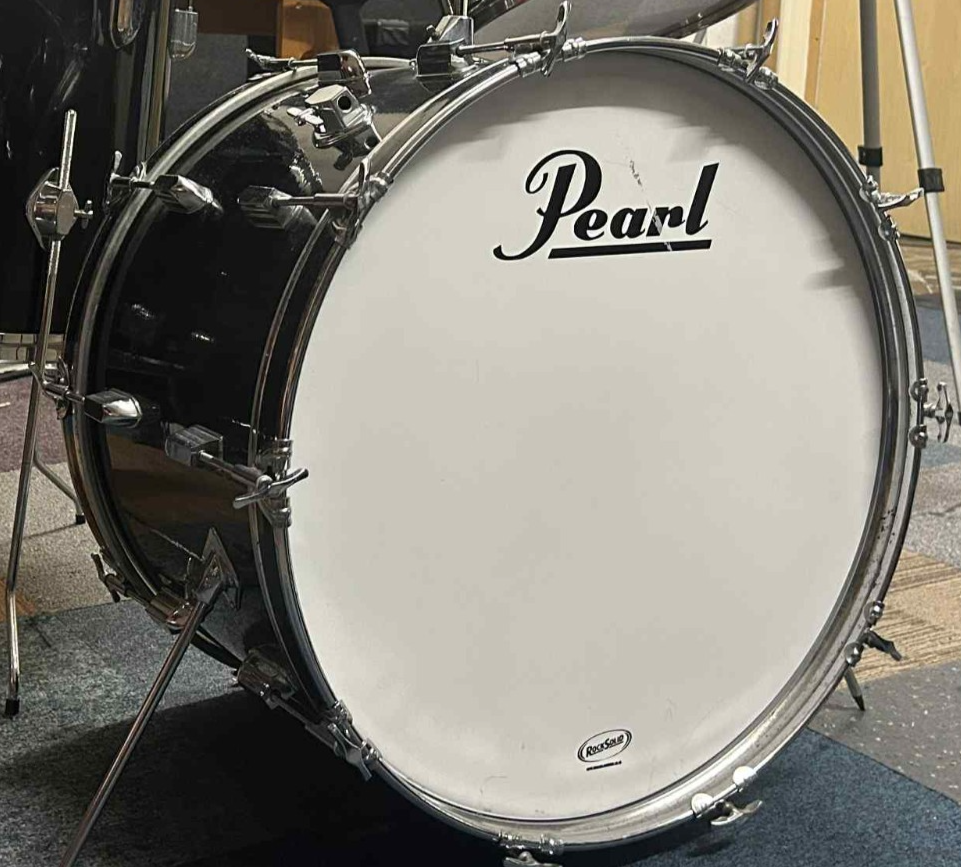 VINTAGE PEARL 22''/13''/16'' Drums Shell Pack Black Made in Japan photo 8