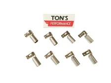 Vintage Style Spark Plug Wire Right Angle Knurled Rajah Connectors 7mm Set of 8