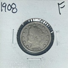 1908 LIBERTY V NICKEL ~ FINE ~ NICE COIN