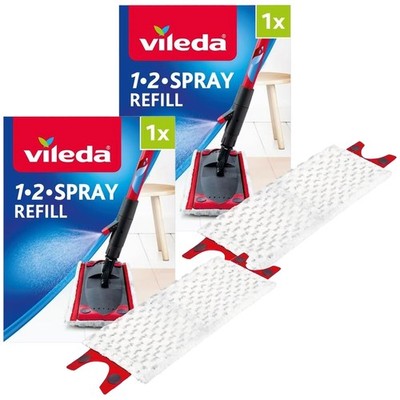 Vileda 1-2 Spray Mop Nachfüllpads Doppelpack zur Hartbodenreinigung