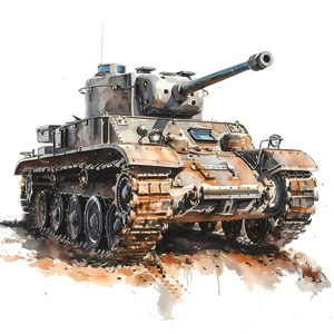 Military World War Tank Vehicle Self Adhesive Sticker