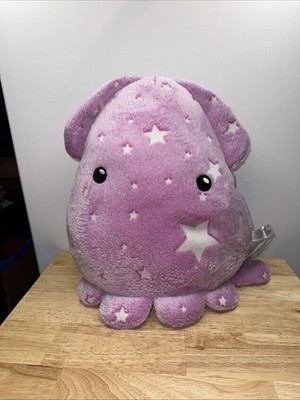 ICHI Trading Glow In The Dark Squid Plush 14  Purple Glowing Stars - Retired