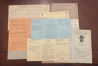 1920’s Chester County Council Advancement Card Lot Boy Scout Pennsylvania BSA