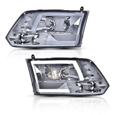 Led Drl Chrome Bezel Headlights For 2009-18 Dodge Ram 1500 2500 3500 4500 5500 Led Drl Chrome Bezel Headlights For 2009-18 Dodge Ram 1500 2500 3500 4500 5500