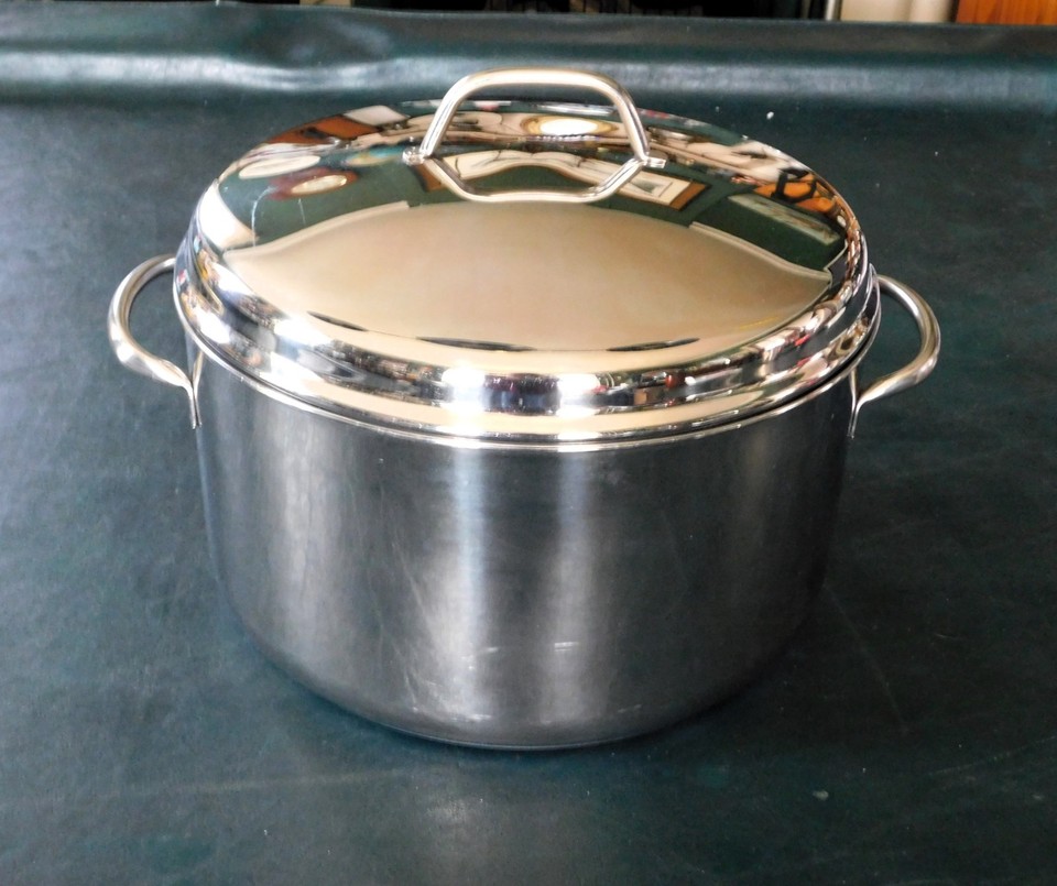 Farberware Aluminum Clad Stainless Steel 12 Qt Stock Pot 2 Handles w ...