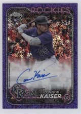 2024 Topps Chrome Rookie Purple Speckle Refractor /299 Connor Kaiser Auto 15v7