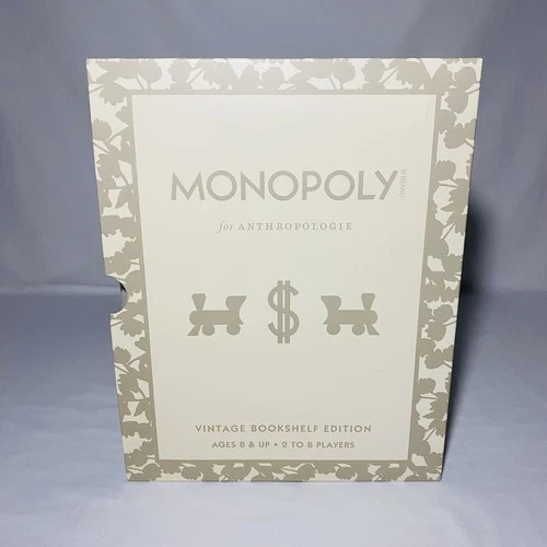 Monopoly For Anthropologie Vintage Bookshelf Edition Hasbro Used