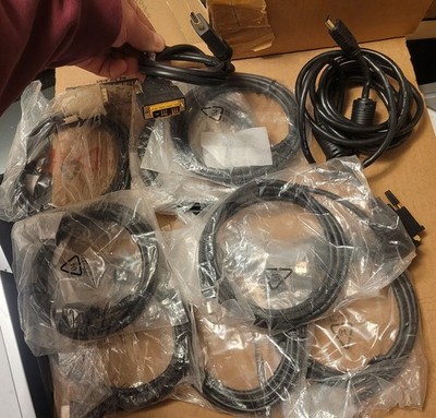 Lot of 17 HDMI to DVI-D Single Link 18+1 PIN Display Male/Male HDTV Cable 6-10ft