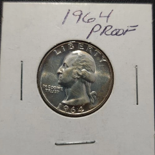 1964 Proof Washington Quarter. 25 c High Grade. . Free Shipping