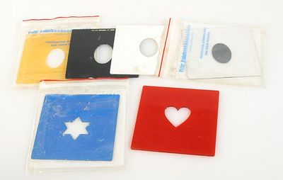 CAMERA MASKS, VARIOUS SHAPES, GROUP OF 6