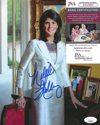 Nikki Haley Signed 8x10 Photo w/ JSA COA #AT63092 South Carolina