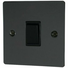 Volex Black Nickel 1G/2G Light/Cooker Switch Double Electrical/Shaver Socket