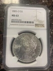 1885 O Morgan Silver Dollar ~ NGC MS 63 ~ Blast White ~ Great Collector Coin