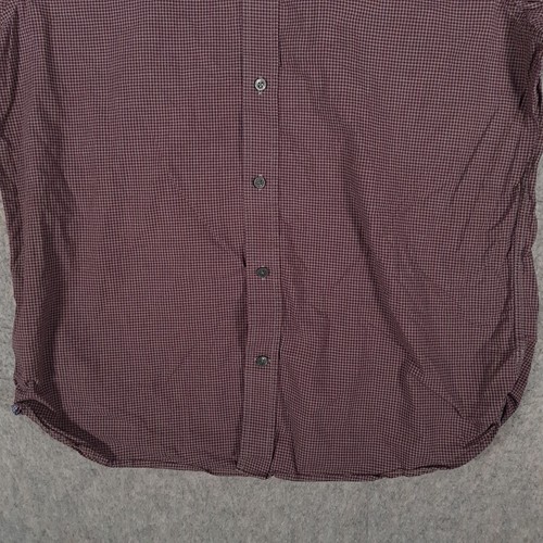 Camisa Fred Perry Para Hombres XL Púrpura Gris Mods Inteligente Informal Corona Logo Cuadros - Imagen 7 de 12