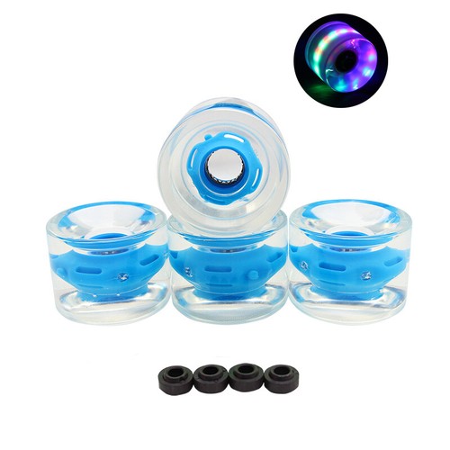 Ruote Longboard LED 4pz 70mm Ruota per longboarding 78A Ricambio Ruote PU - Foto 15 di 18