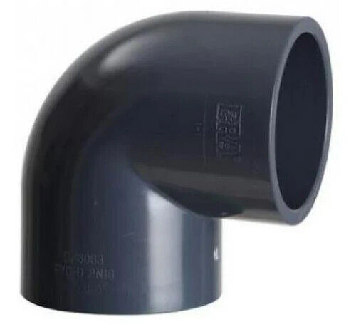 ERA SCH 80 PVC 1-1/2" 90° Elbow, Socket, Water Pipe Fitting, 140°F Max, NSF Comp - Picture 2 of 6
