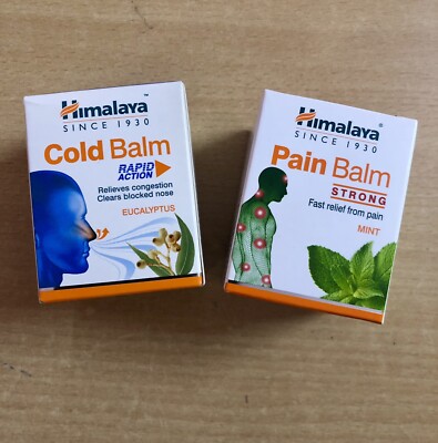 COMBO OF Himalaya PAIN BALM MINT + COLD BALM, 45 GMS EACH FREE SHIP