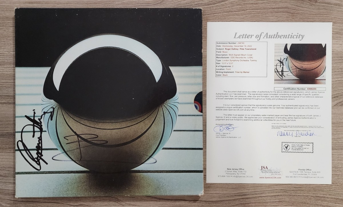 Roger Daltrey & Pete Townshend Signed The Who - TOMMY Vinyl