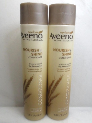 AVEENO ACTIVE NATURALS NOURISH + SHINE CONDITIONER 10.5 OZ - LOT OF 2